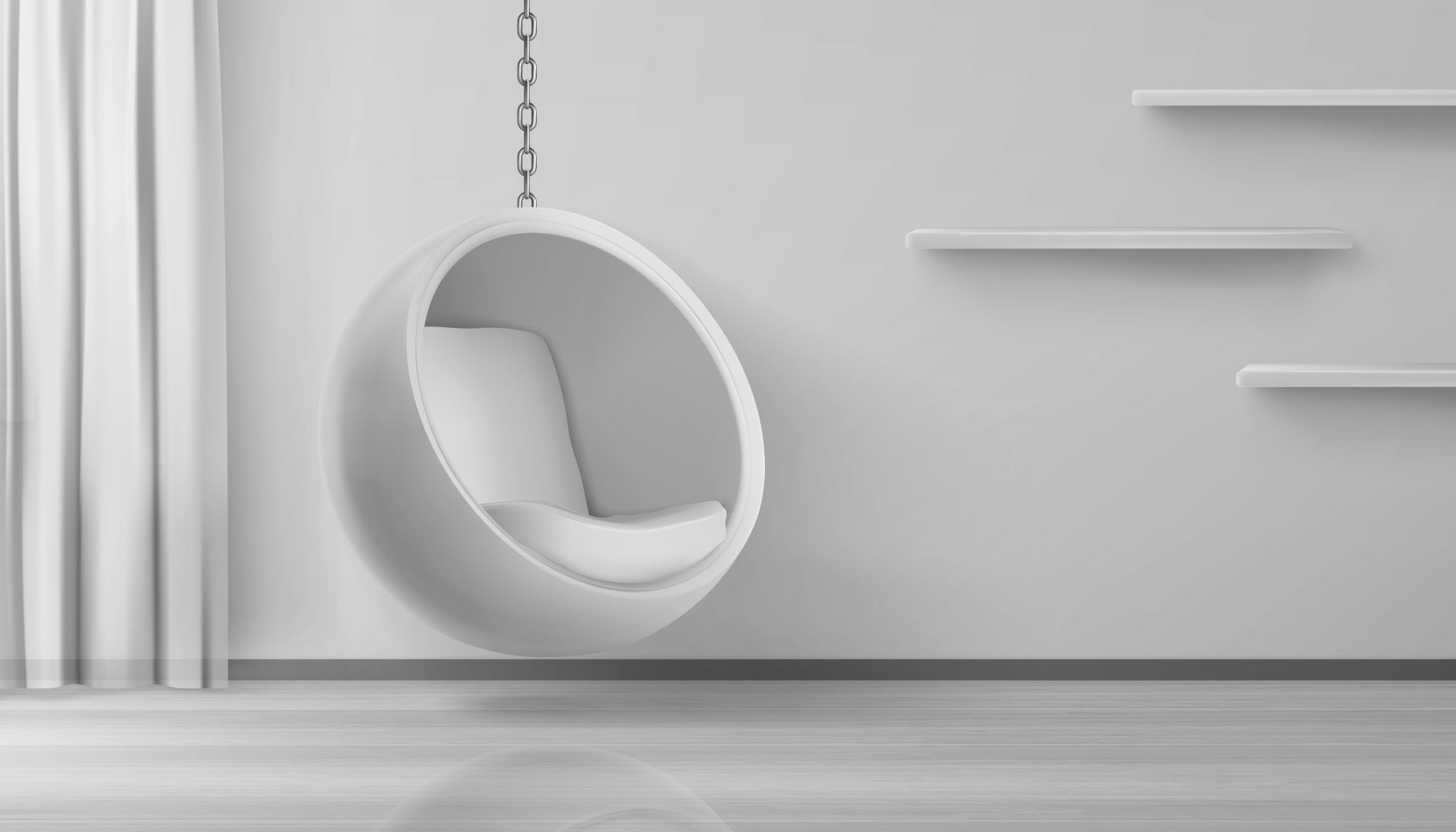 Frameless furniture is a high-tech design